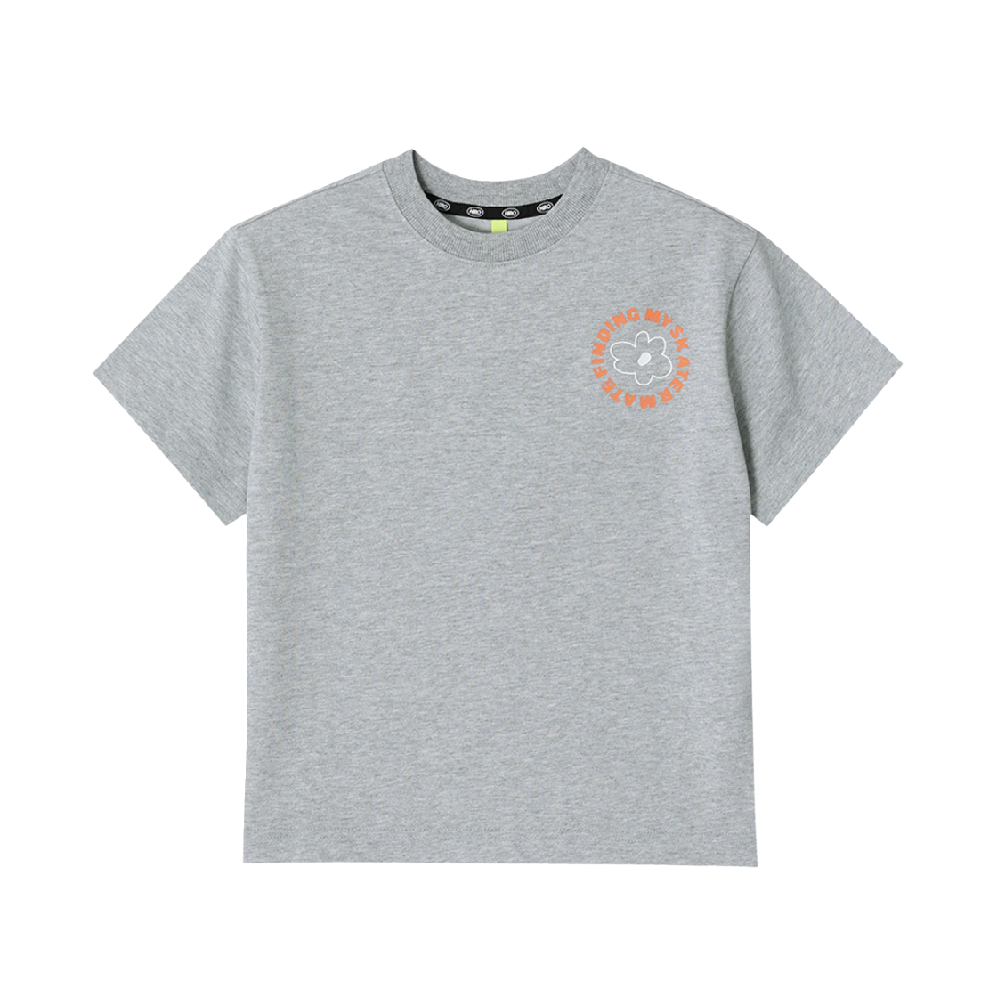 (키즈) 히로 파인딩 티셔츠 멜란지 그레이((Kids) Hiro Finding T-Shirt Melange Grey)