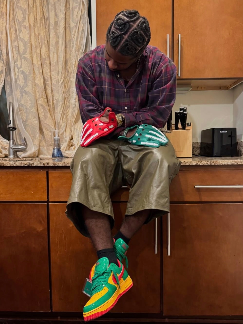Nike x Lil Yachty Us Force 1 착용 스타일 - 1