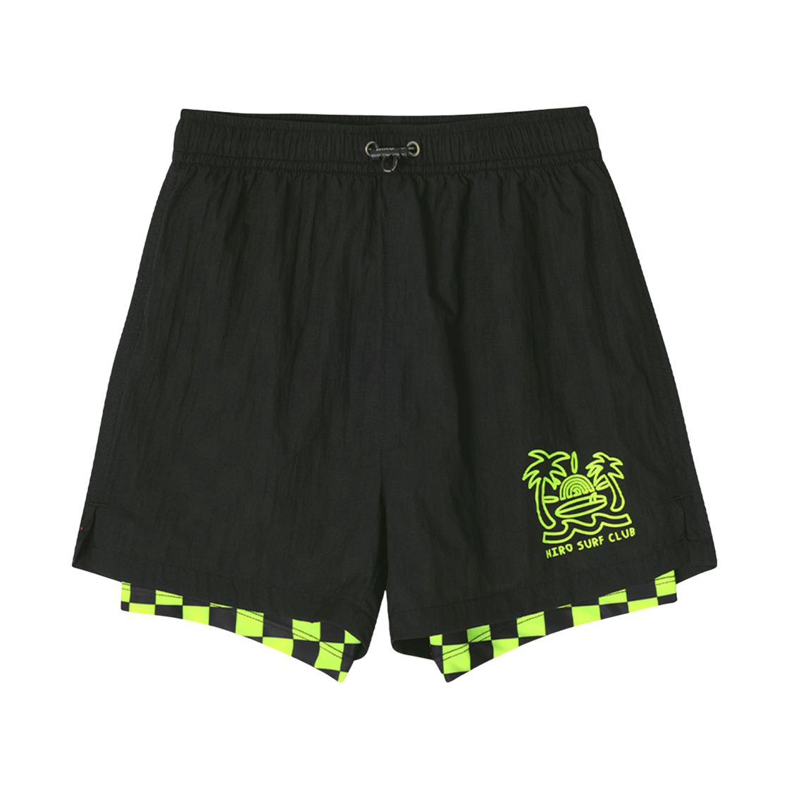 (키즈) 히로 레이어드 신세틱 쇼츠 블랙((Kids) Hiro Layered Synthetic Shorts Black)
