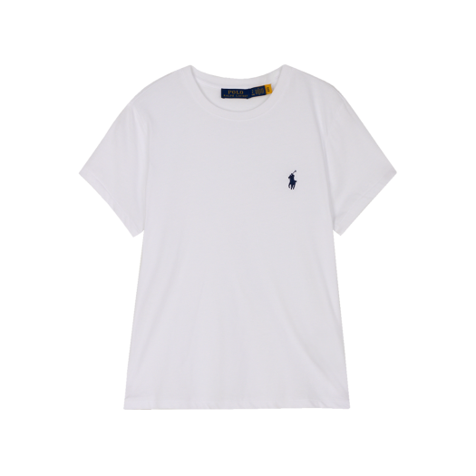 KW5CTSSRL69WT [30% 적립] Polo Ralph Lauren Women Cotton Jersey Crewneck Tee White - 25FW