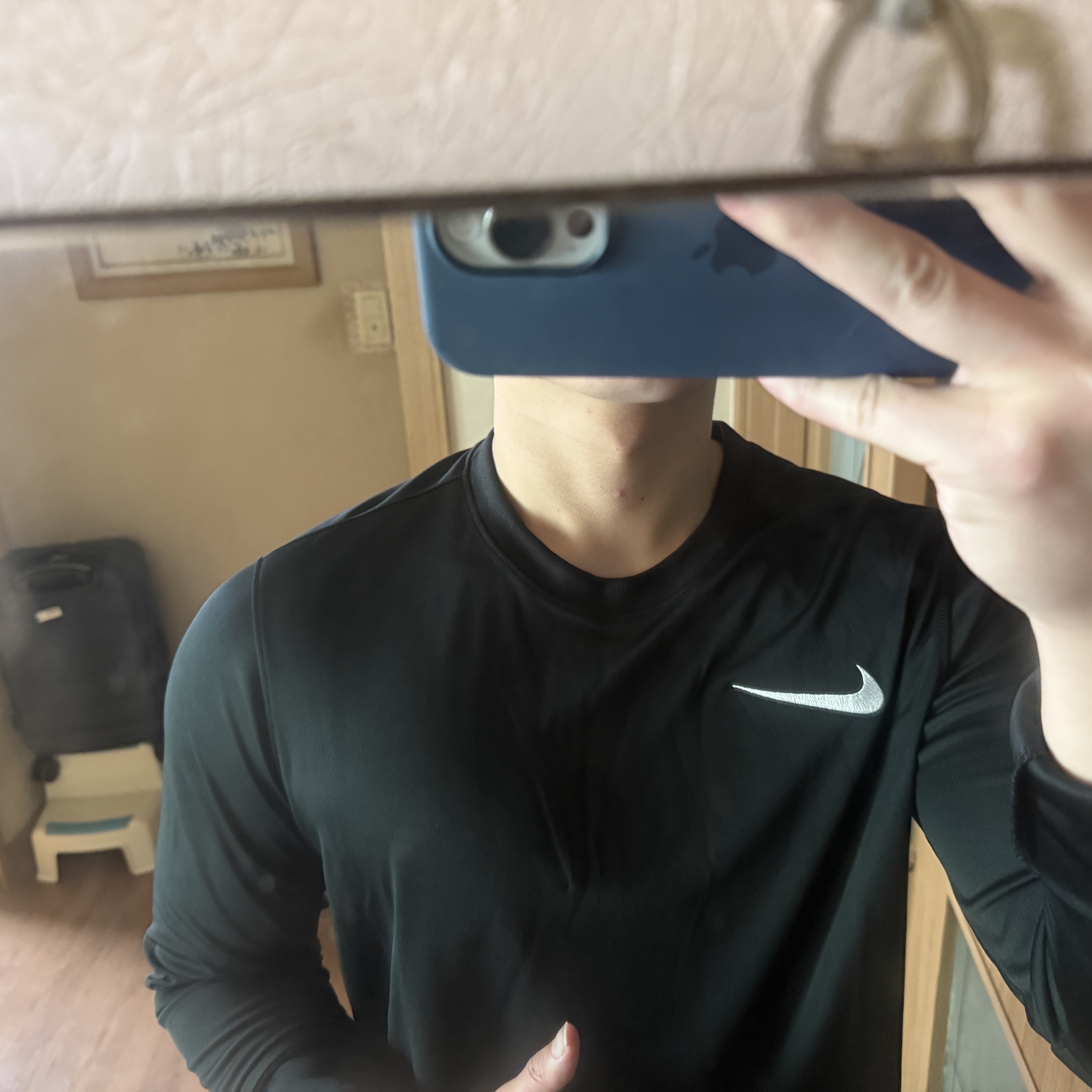 Nike Park 7 Long Sleeve Top Black 착용 스타일