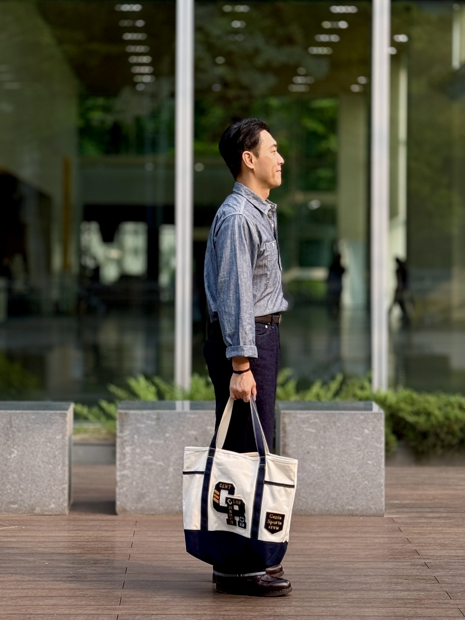 Paraboot Chambord Tex Lisse Cafe 착용 스타일 - 2