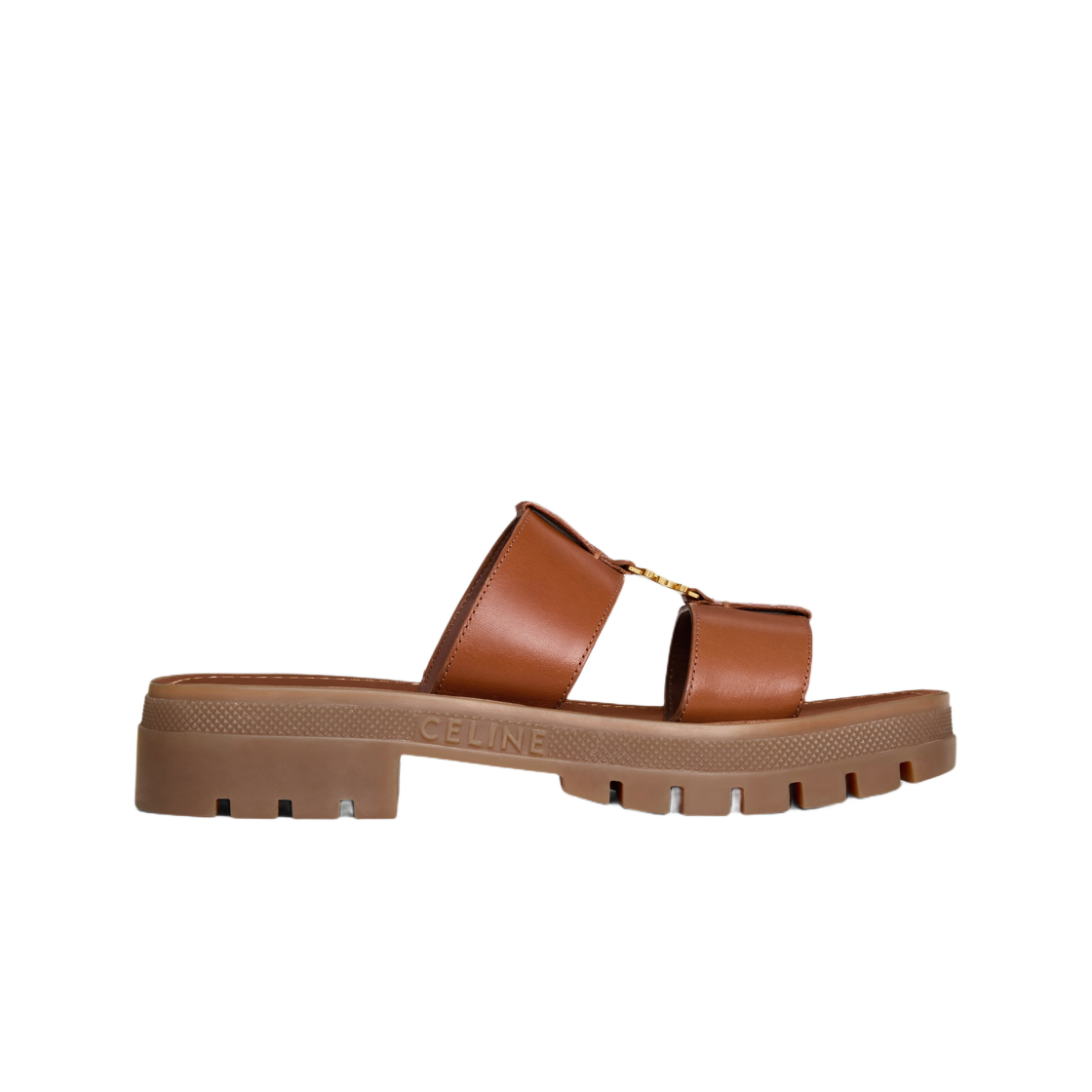 364555164C-04LU (W) Celine Clea Mule in Calfskin Tan