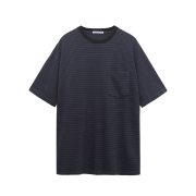 Polyteru Human Index Human Striped Pocket 1/2 T-Shirt Blue