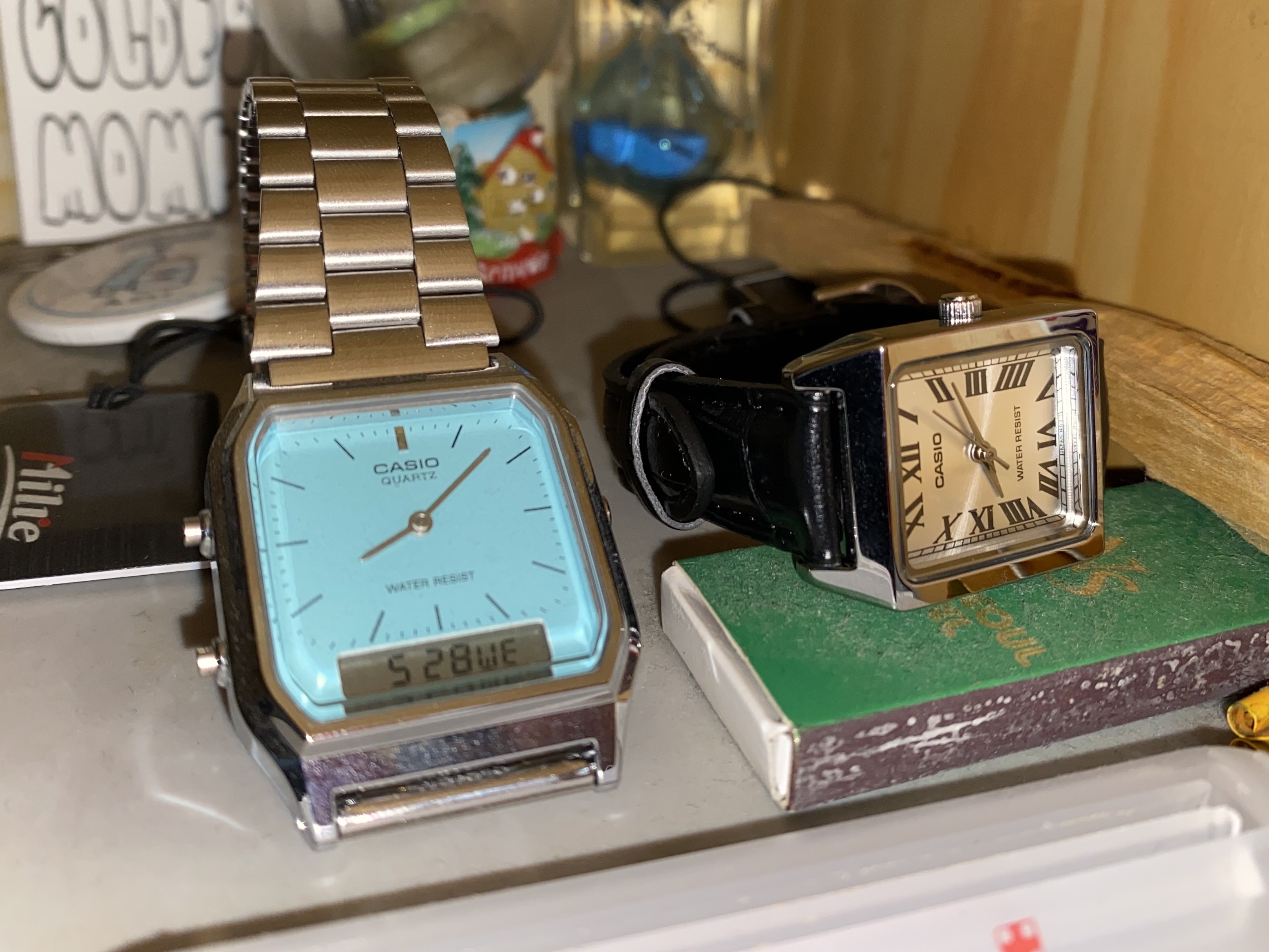 Casio AQ-230A-2A2MQY, Casio LTP-V007L-7B1 착용 스타일