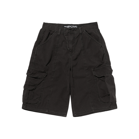 SD4SBO000BK Suade Wide Cargo Shorts Black