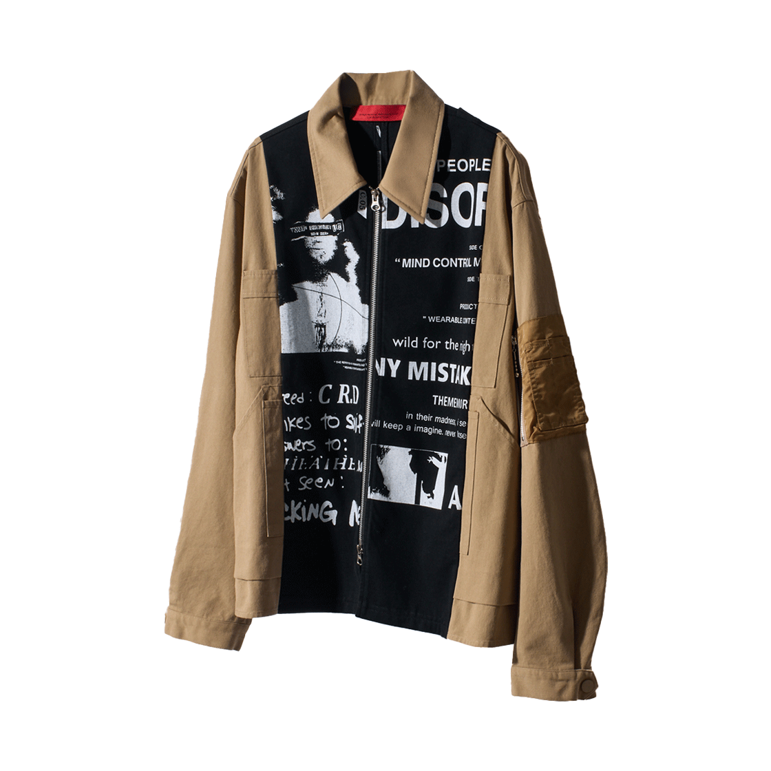 코드 디바이드 리워크 프린트 자켓 베이지(Cord Divide Rework Print Jacket Beige) - 2