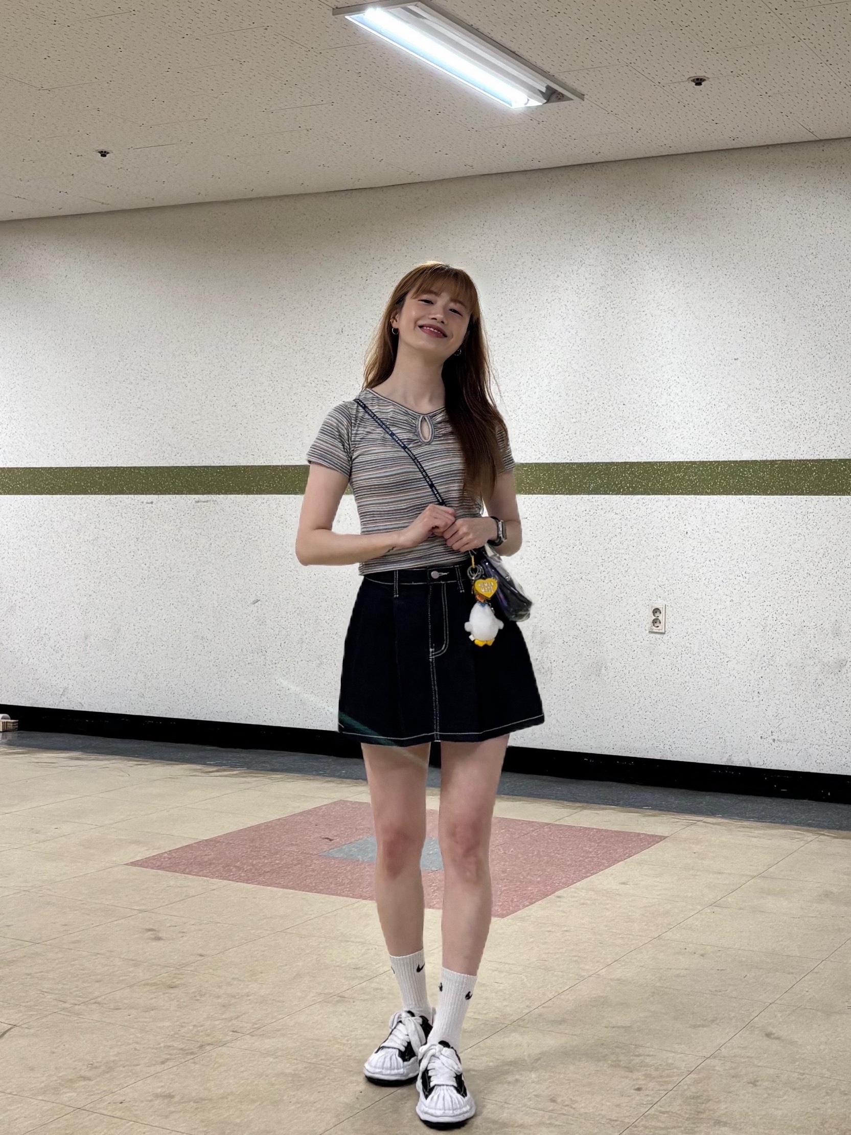 Maison Mihara Yasuhiro Blakey OG Sole Canvas Low-top Sneakers Black White, Human Made Heart Keyring Yellow 착용 스타일 - 1