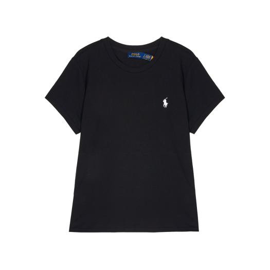KW5CTSSRL71BK [30% 적립] Polo Ralph Lauren Women Cotton Jersey Crewneck Tee Black - 25FW