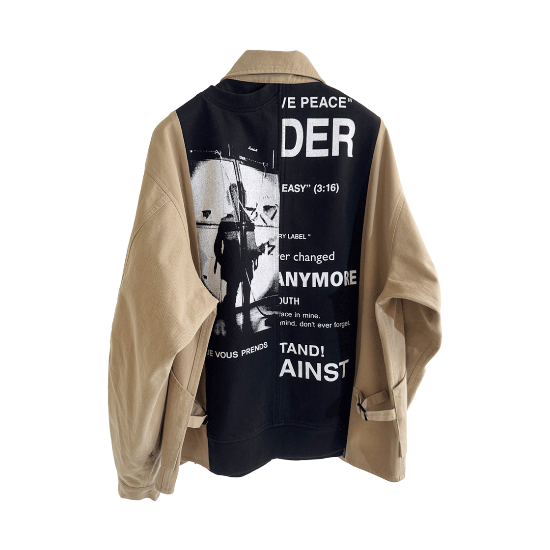 코드 디바이드 리워크 프린트 자켓 베이지(Cord Divide Rework Print Jacket Beige) - 5
