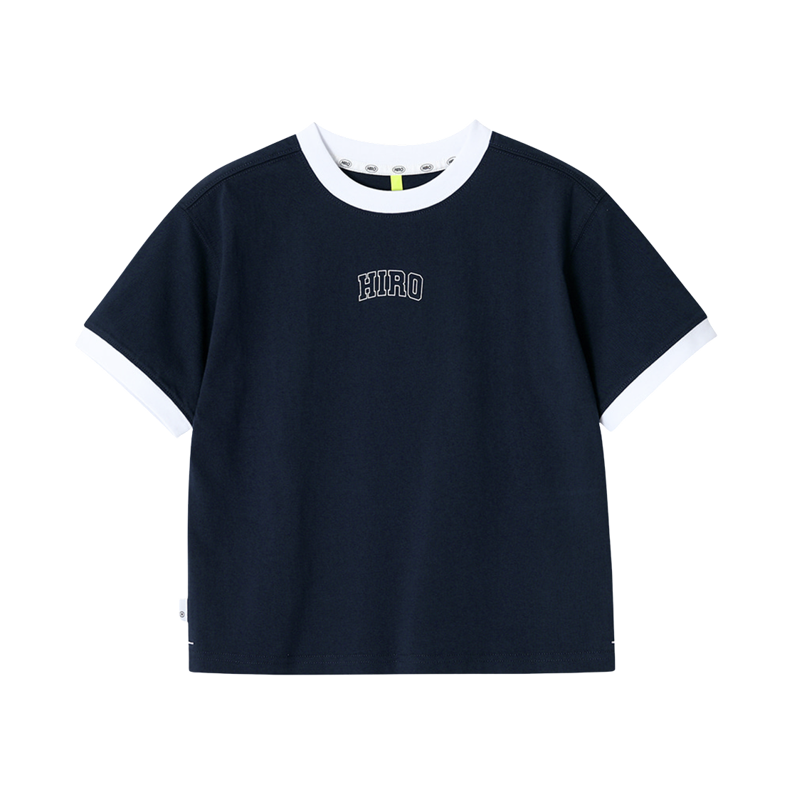 (키즈) 히로 블랭크 링거 티셔츠 네이비((Kids) Hiro Blank Ringer T-Shirt Navy)