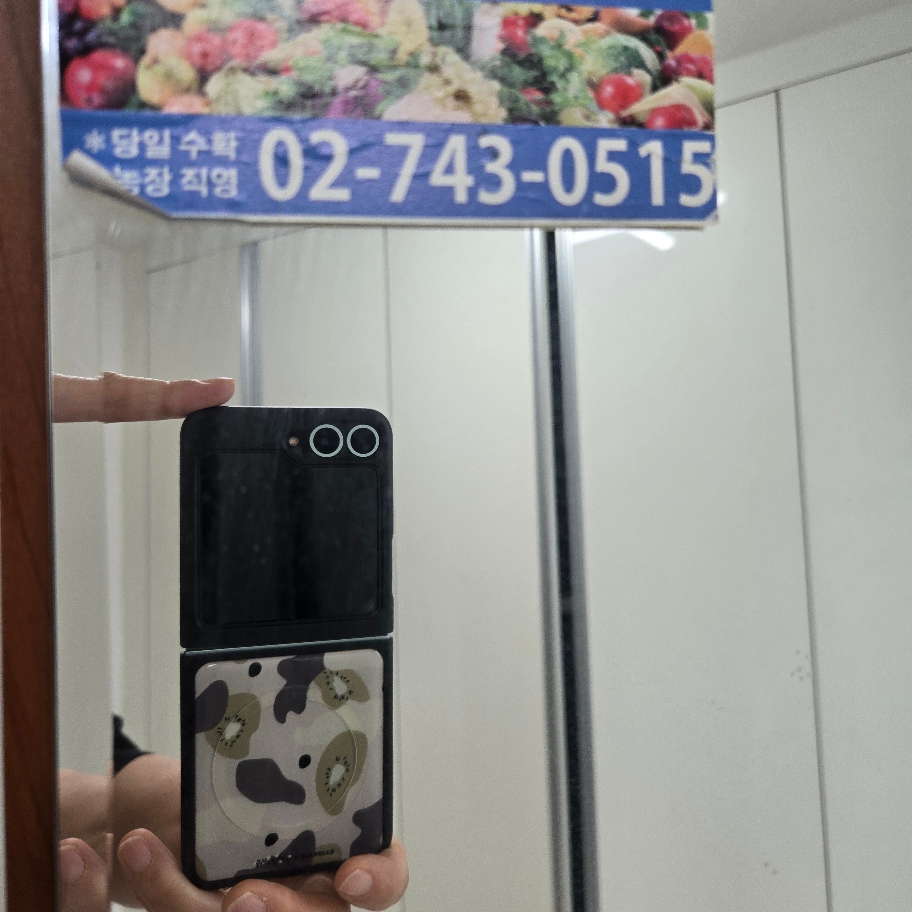 [EARPEARP X KIMS FRUITS] Kiwi Giggles Z Flip Epoxy Case MagSafe 착용 스타일