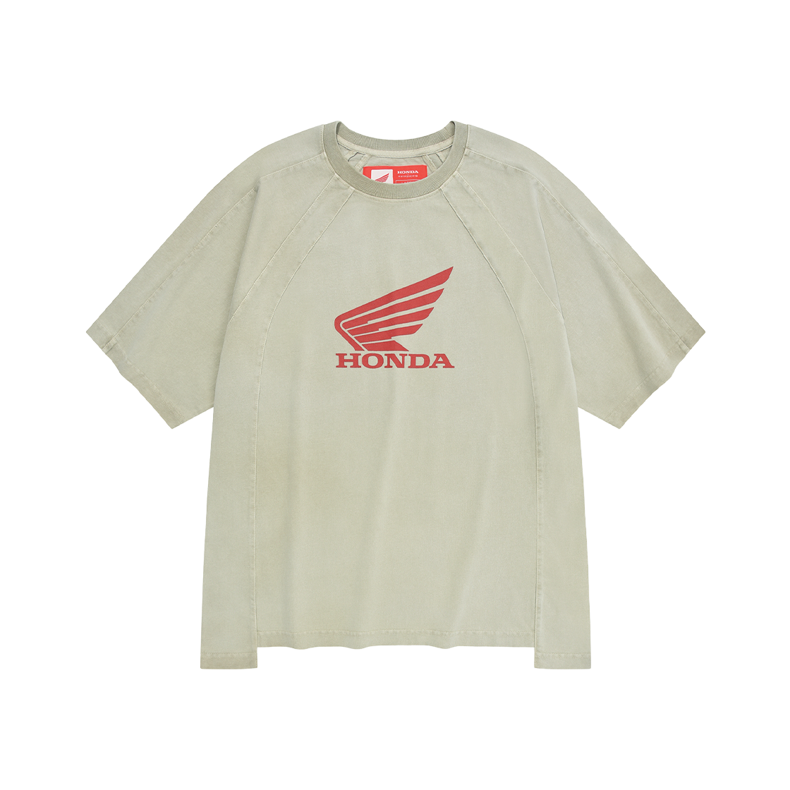 HFM1SS301SBE Honda Vintage Cutoff T-Shirt Pg Green Beige