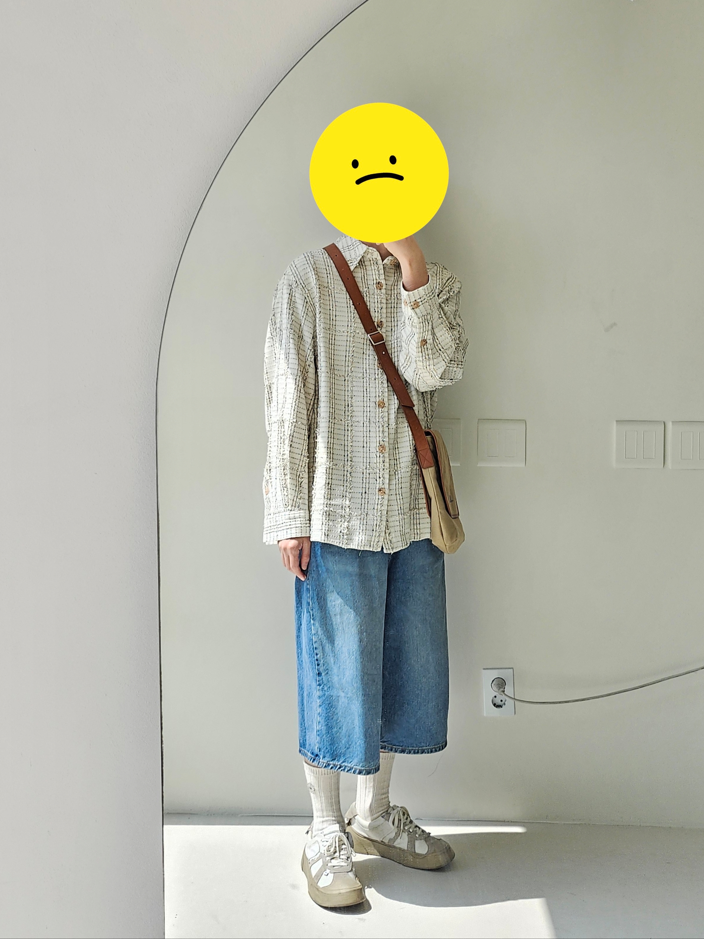 Camper x Ader Error Proto-240-S Cinder German Shoes, Ader Error Lembu Shirt Check 착용 스타일 - 1