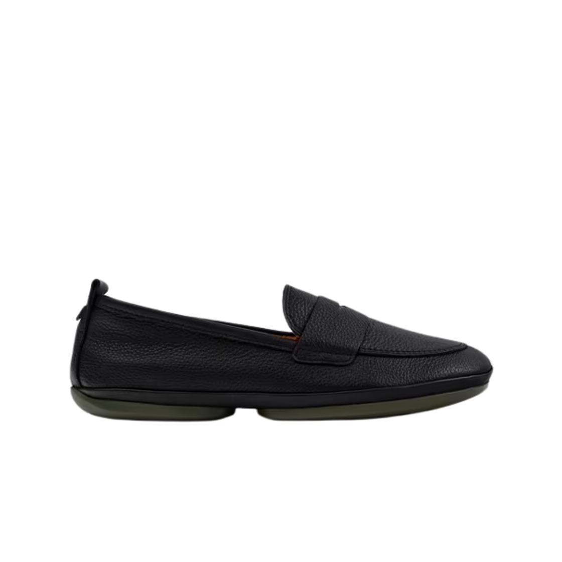 (W) 캠퍼 라이트 레더 로퍼 블랙((W) Camper Right Leather Loafers Black)
