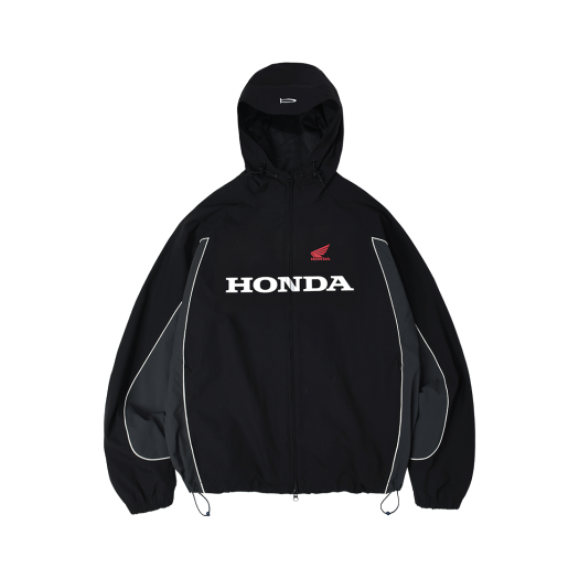 HFS1JK305ABK Honda Hoodie Cap Track Jacket_Black