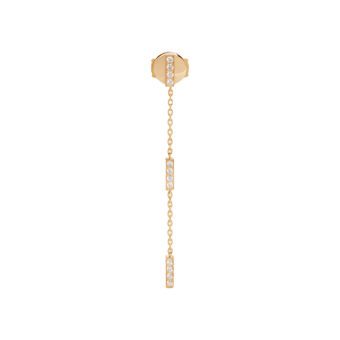460EJ6GYD-37YW Celine Line Triple Earring in Yellow Gold and Diamonds Yellow Gold White
