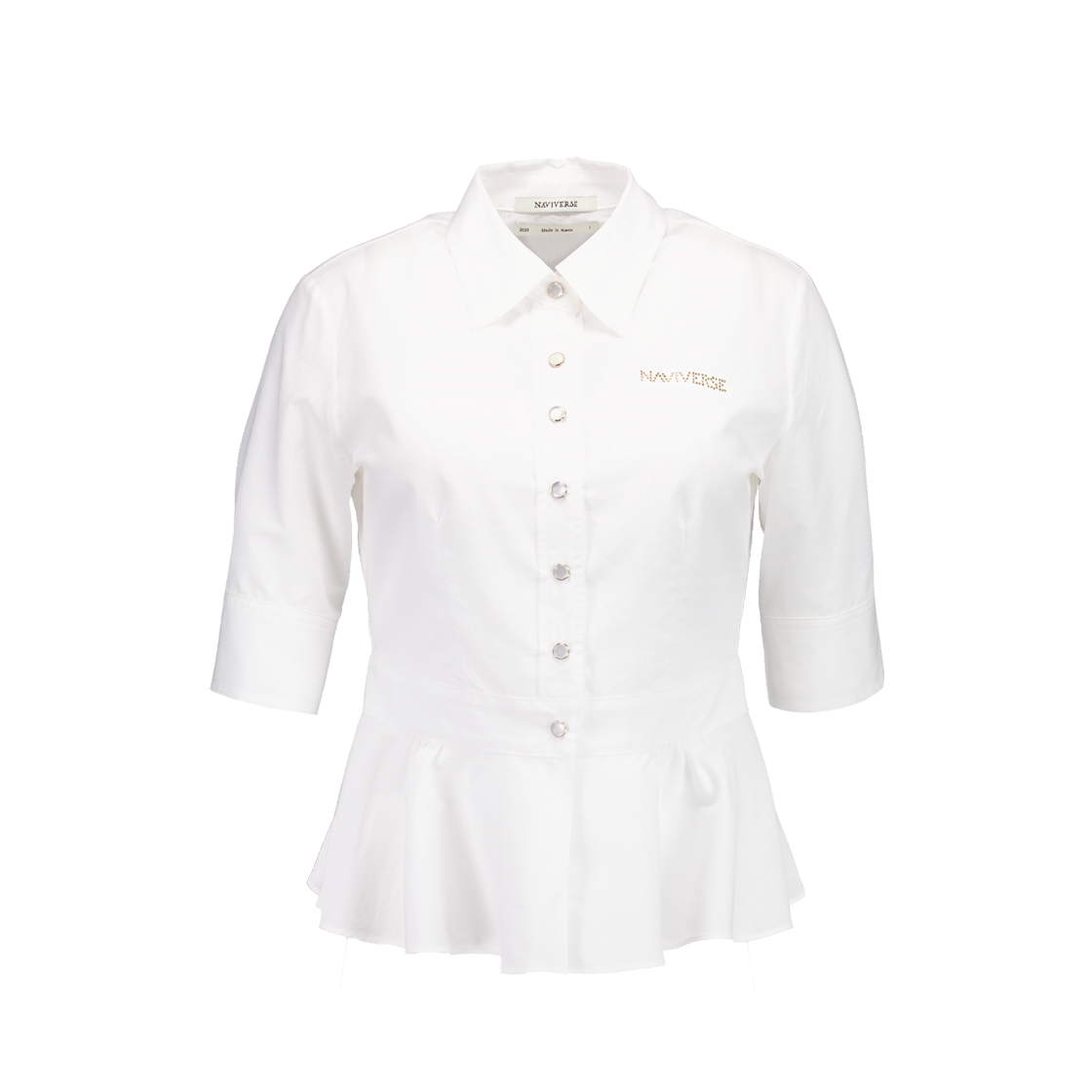 P0000CAC NAVIVERSE Mio Frill Shirt_White