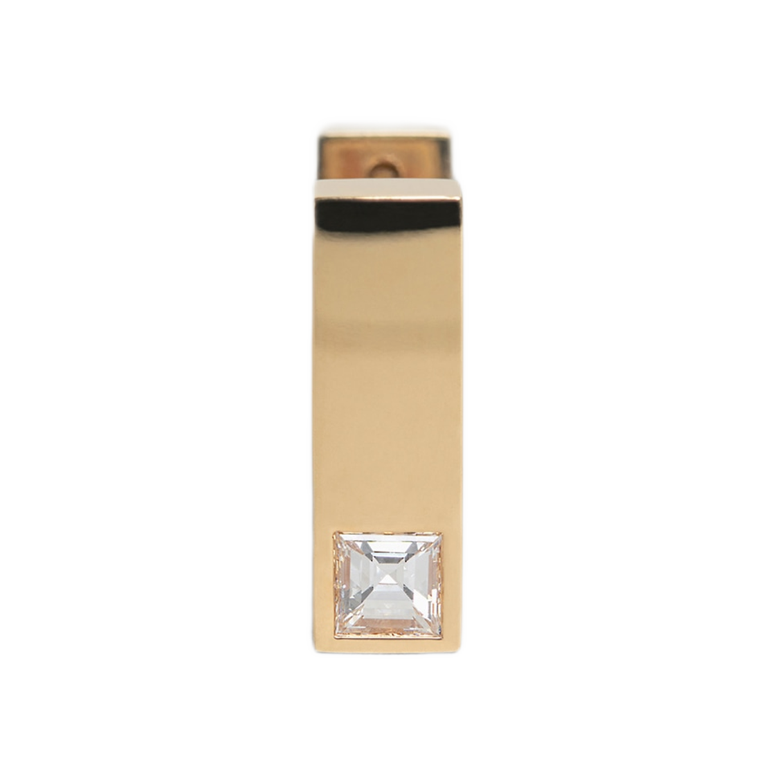 46P146GYD-37YW Celine Sentimental Square Earring in Yellow Gold and Diamond Yellow Gold White