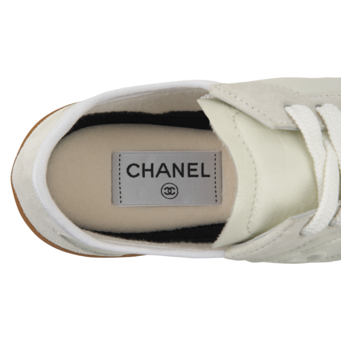 (W) 샤넬 스니커즈 카프스킨 벨벳 카프스킨 & 화이트((W) Chanel Sneakers Calfskin Velvet Calfskin & White) - 8