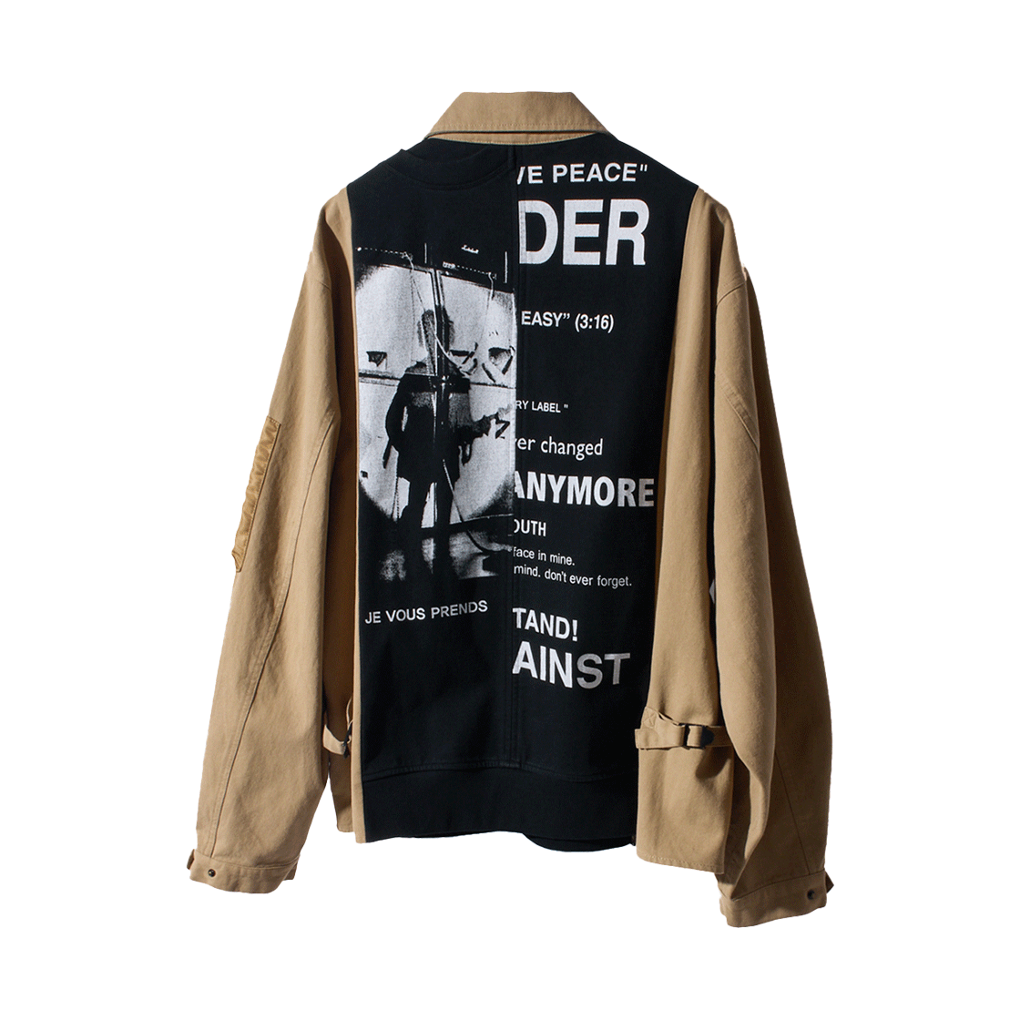 코드 디바이드 리워크 프린트 자켓 베이지(Cord Divide Rework Print Jacket Beige) - 3
