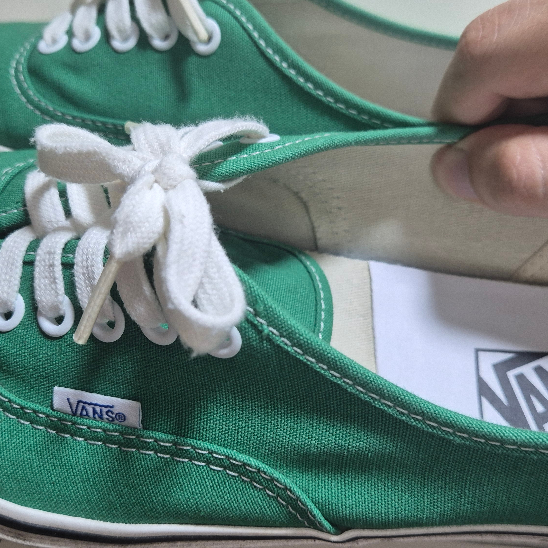 Vans Authentic 44 DX Anaheim Factory Emerald Green 착용 스타일