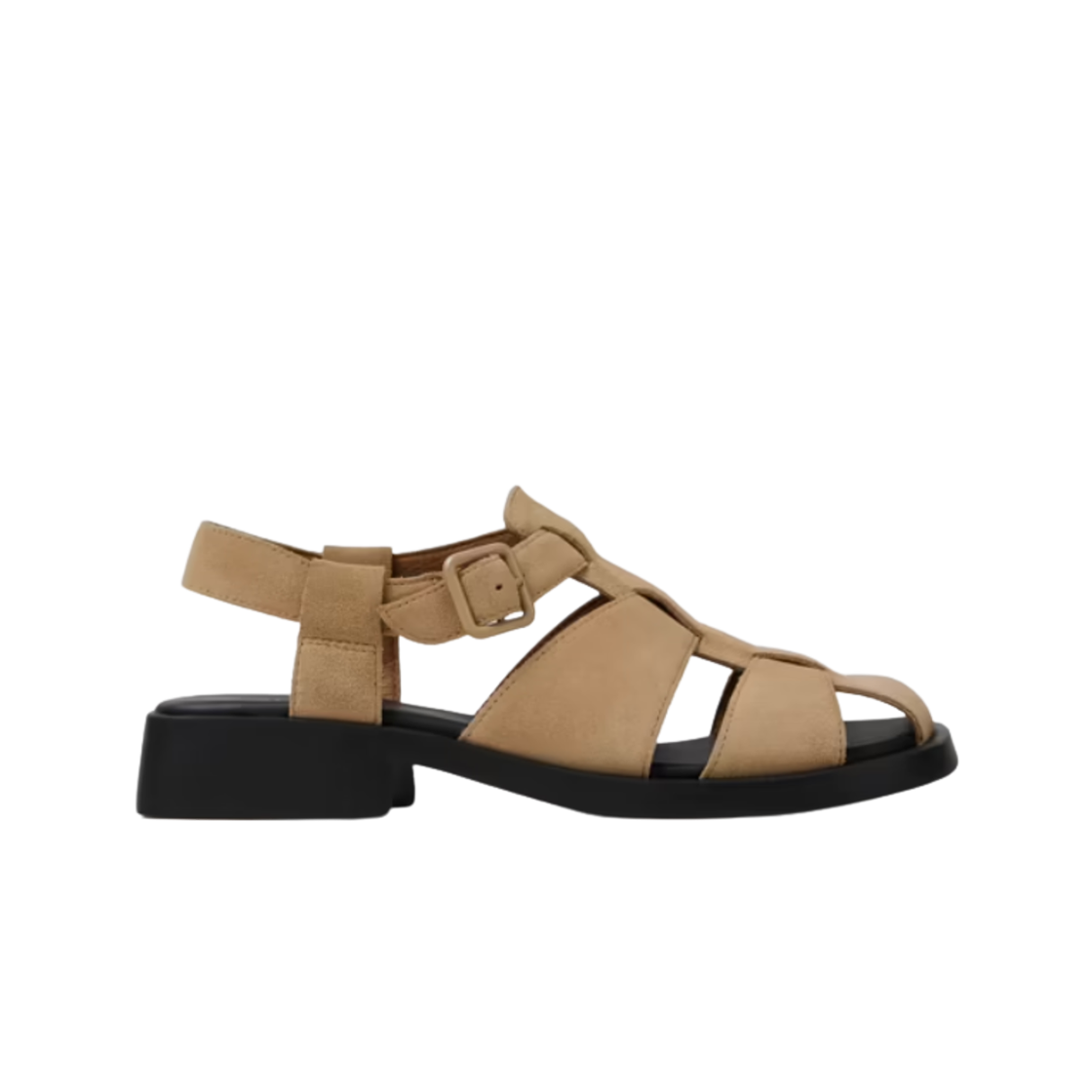 K201489-009 (W) Camper Dana Nubuck Sandals Beige