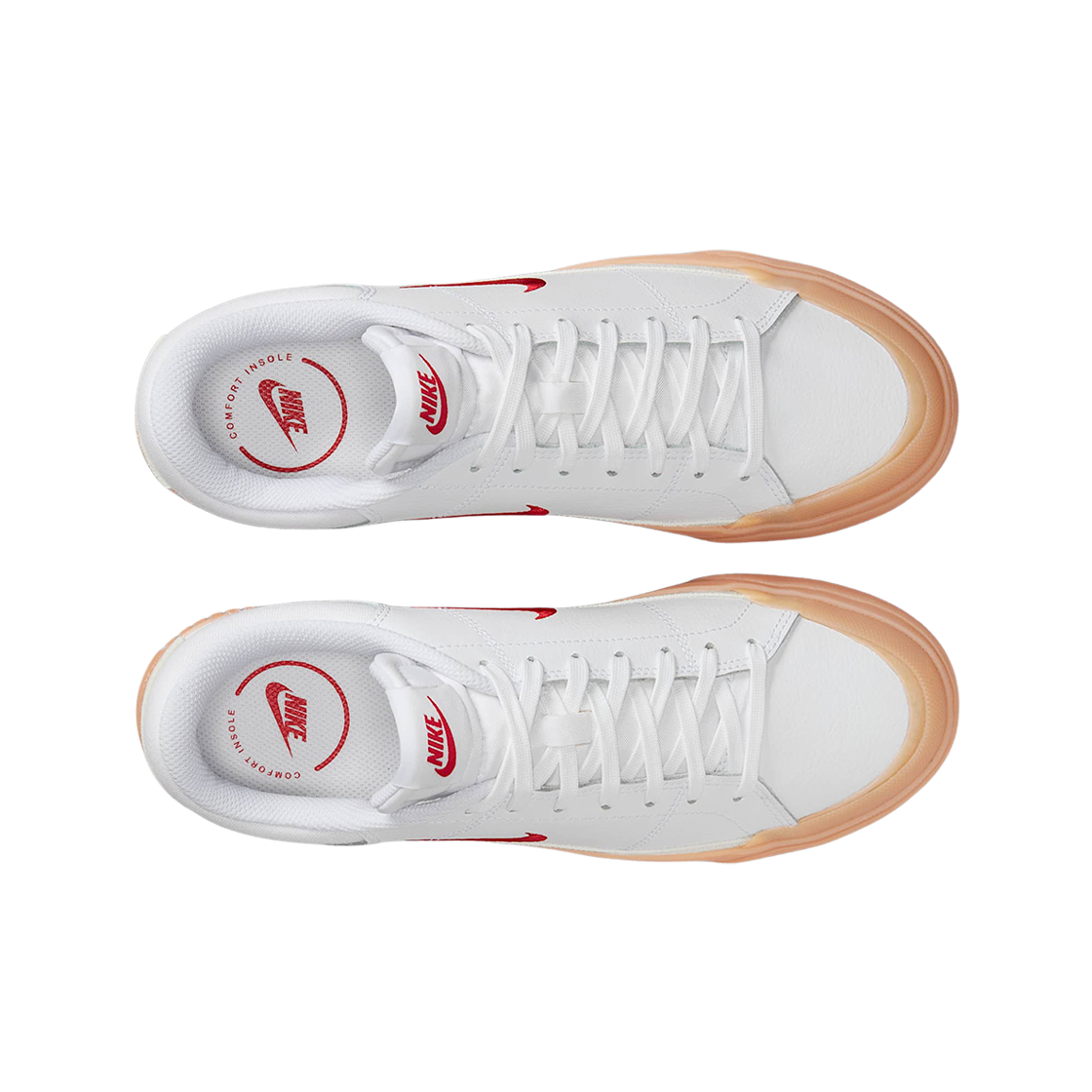 (W) 나이키 코트 레거시 리프트 화이트 검 옐로우((W) Nike Court Legacy Lift White Gum Yellow) - 2