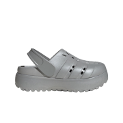 (W) Adidas Adilette Platform Clog Silver Metallic