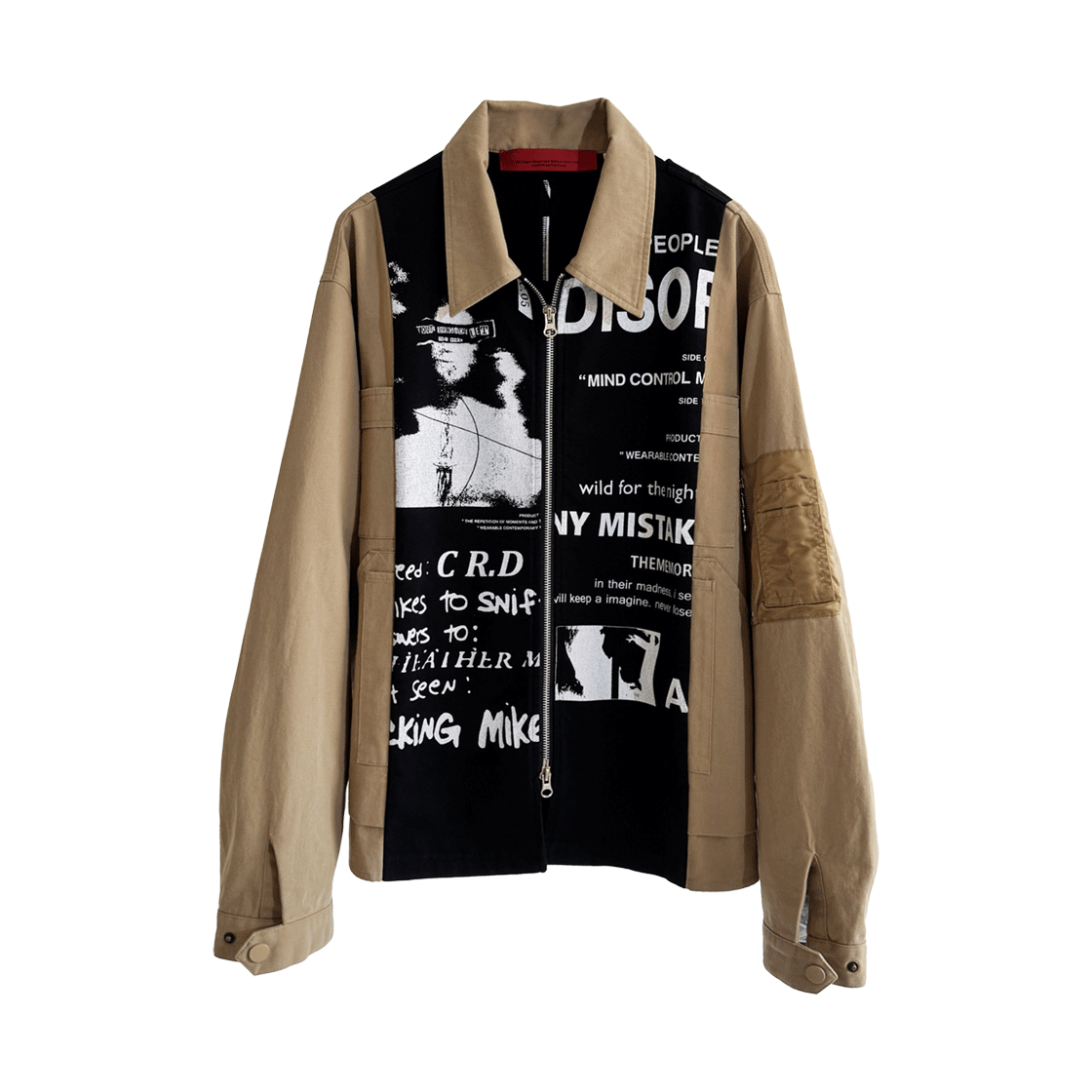코드 디바이드 리워크 프린트 자켓 베이지(Cord Divide Rework Print Jacket Beige) - 4