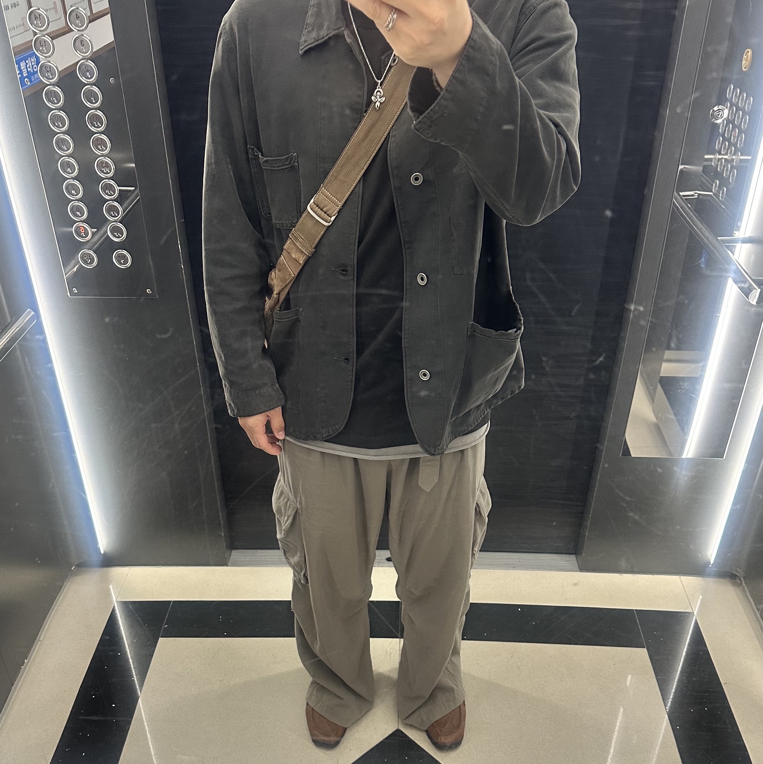 Polyteru Belted Cargo Pants 1.2v Olive Gray, [프리오더] Polyteru 925 Silver Pendant Baby Angel 착용 스타일