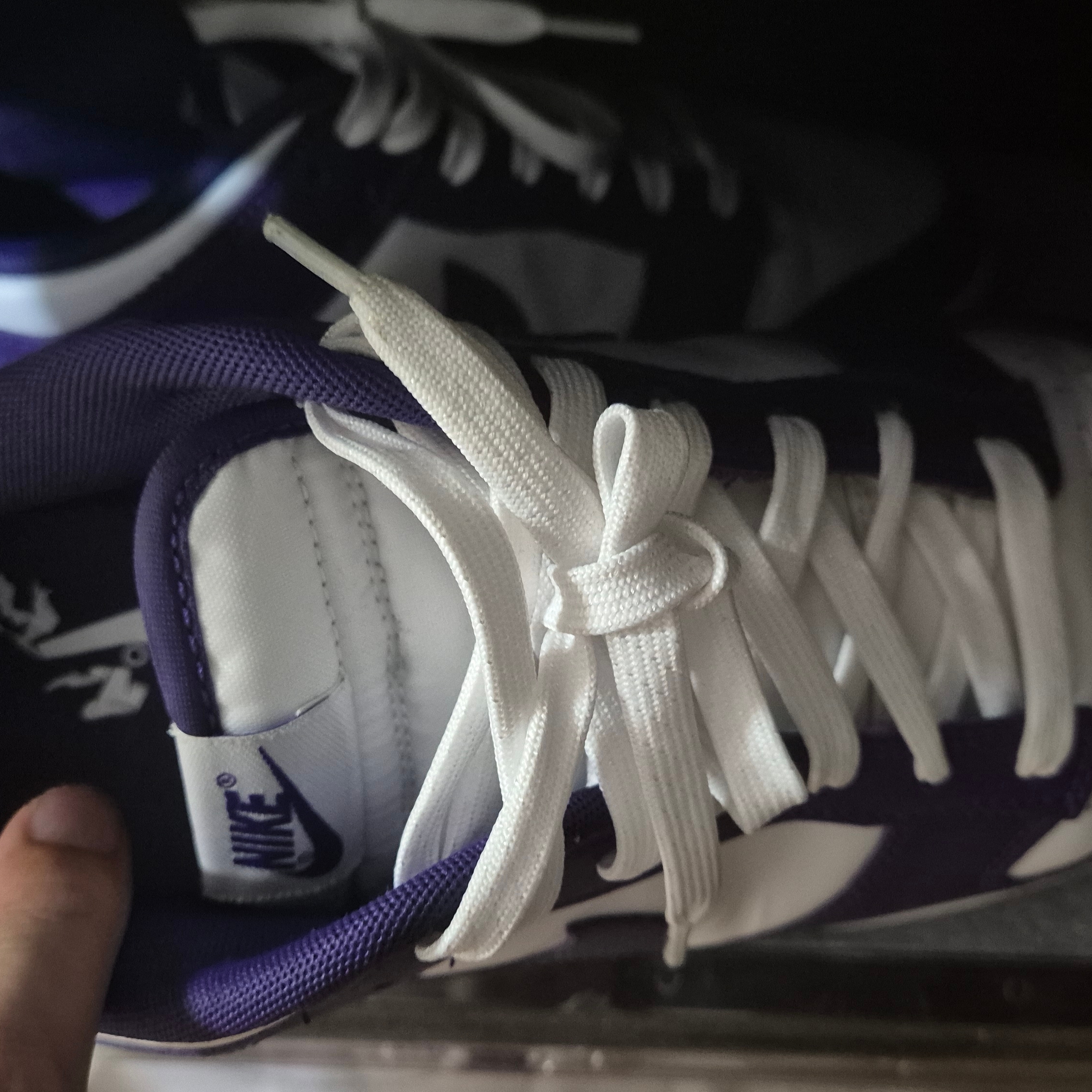 Nike Dunk Low Retro Championship Court Purple 착용 스타일