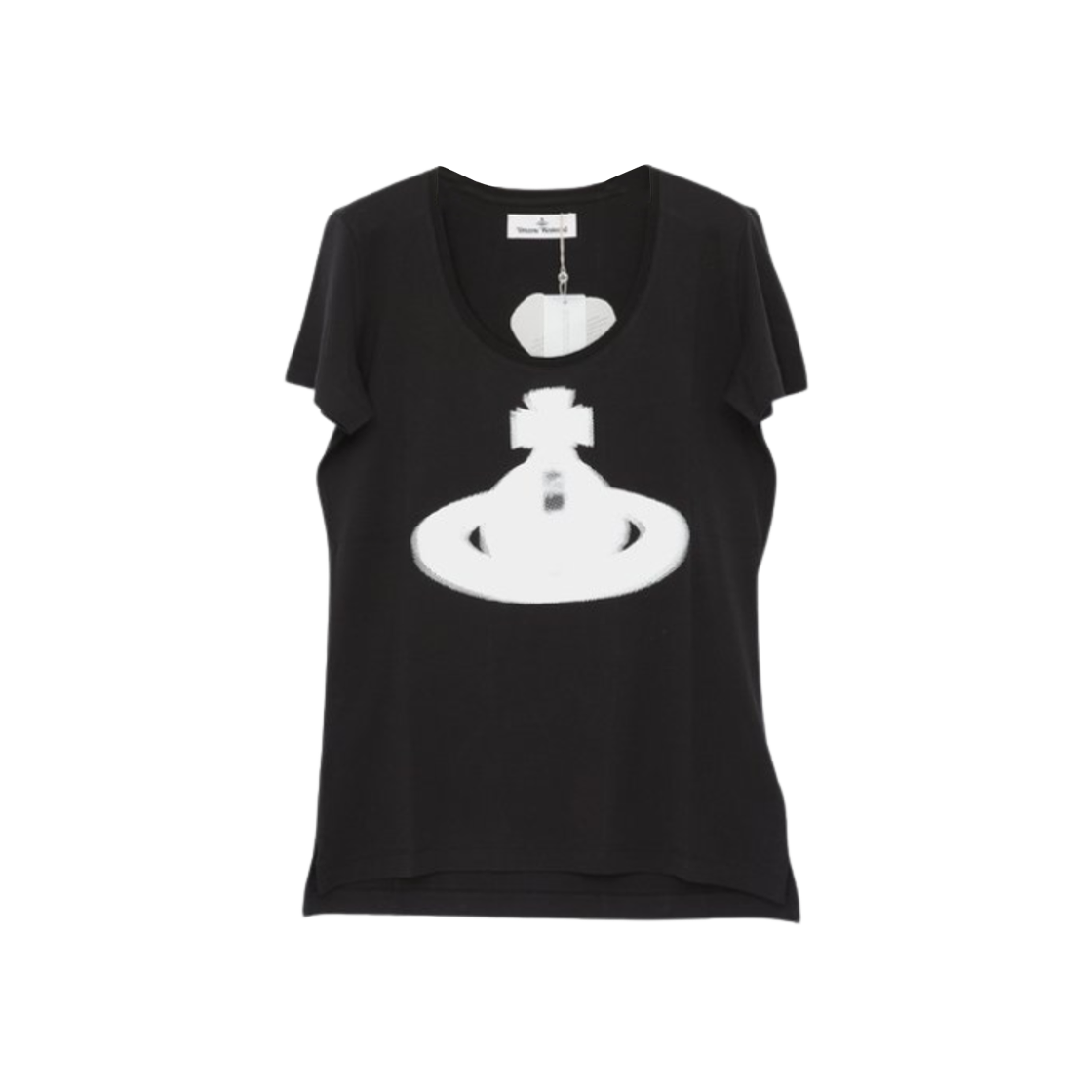 (W) 비비안 웨스트우드 오브 하프톤 롤로 숏슬리브 티셔츠 블랙((W) Vivienne Westwood Orb Halftone Lollo Short Sleeve T-Shirt Black)