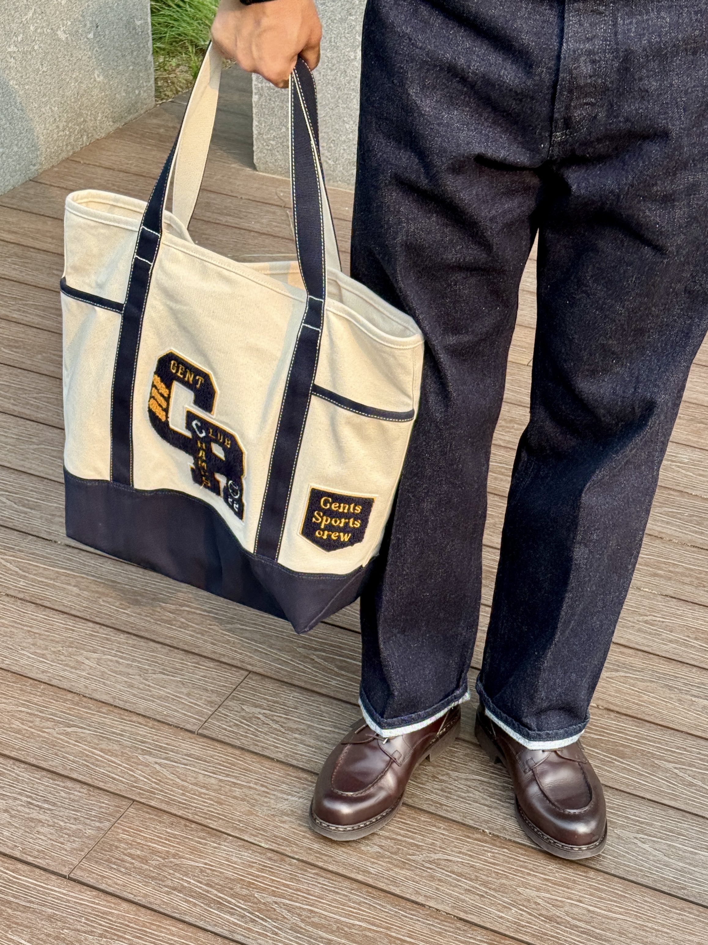 Paraboot Chambord Tex Lisse Cafe 착용 스타일 - 5