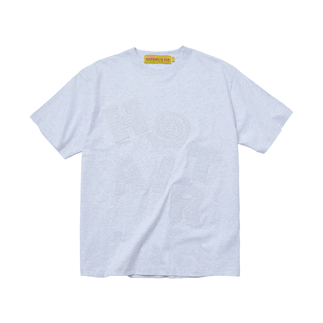 25SUGFST07MG Garments Fab Hot Air Nep Tee Melange White