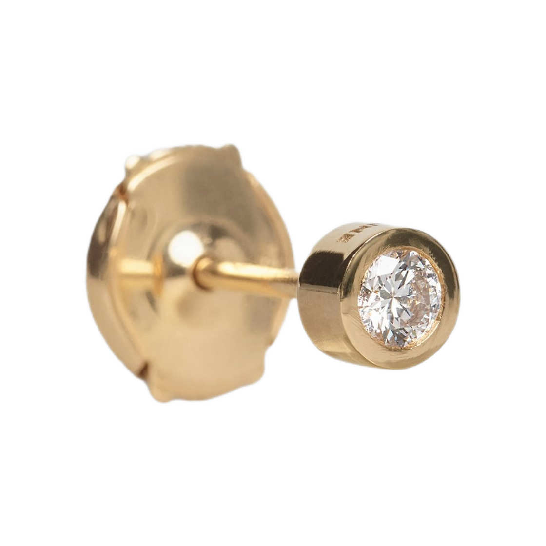 셀린느 센티멘탈 브리앙 스터드 옐로우 골드 앤 다이아몬드 옐로우 골드 화이트(Celine Sentimental Brillant Stud in Yellow Gold and Diamond Yellow Gold White) - 2