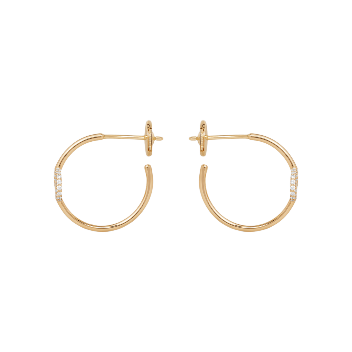 셀린느 마이옹 트리옹프 훕스 옐로우 골드 앤 다이아몬드 옐로우 골드 화이트(Celine Maillon Triomphe Hoops in Yellow Gold and Diamonds Yellow Gold White) - 2