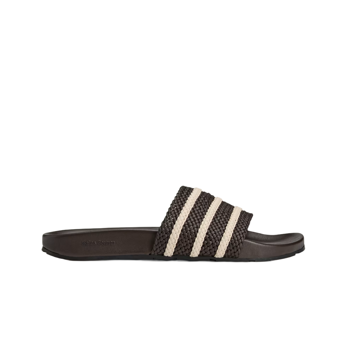 아디다스 x 웨일스 보너 아딜렛 다크 브라운 원더 화이트