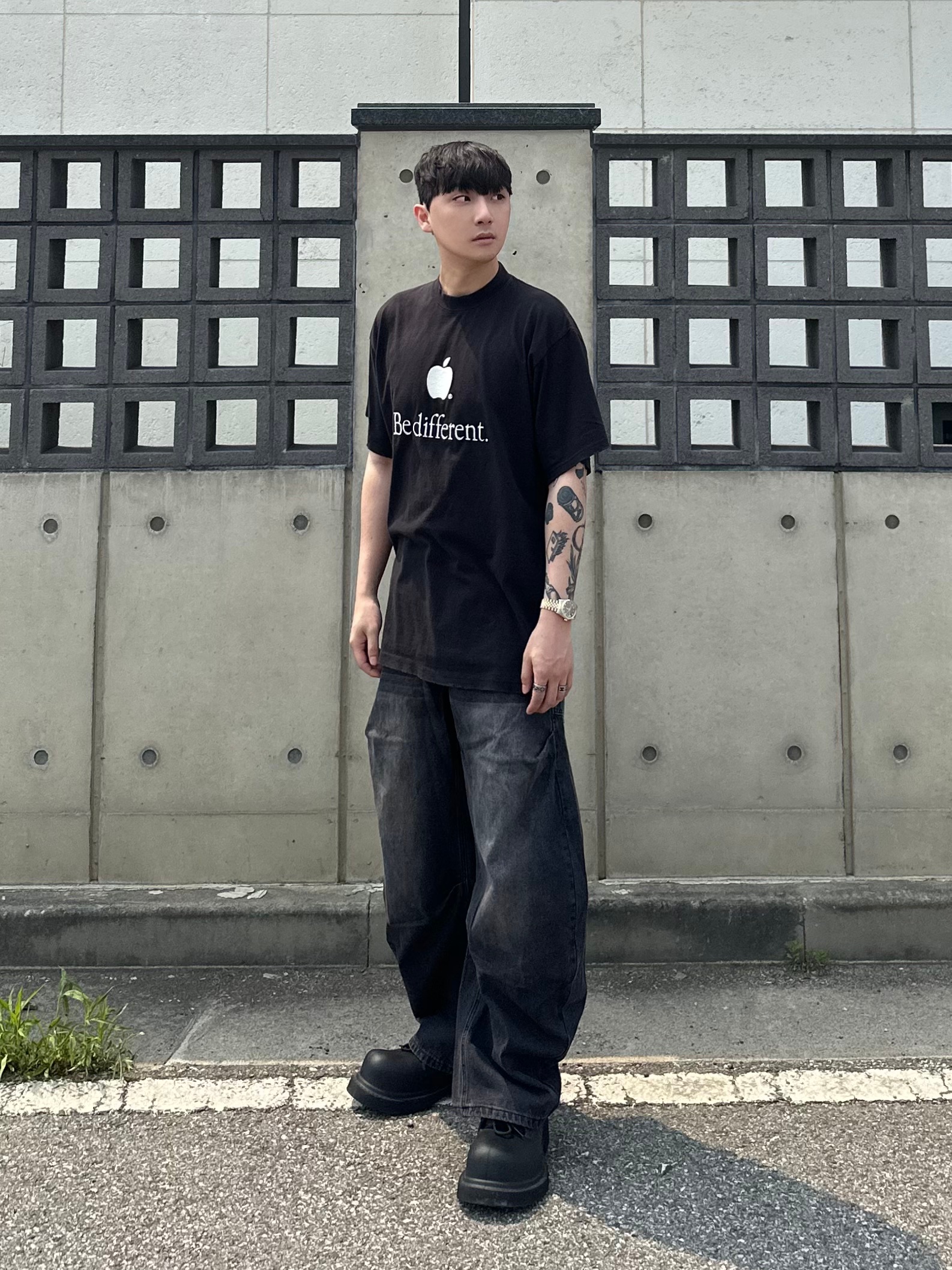Balenciaga Steroid Derby Black 착용 스타일
