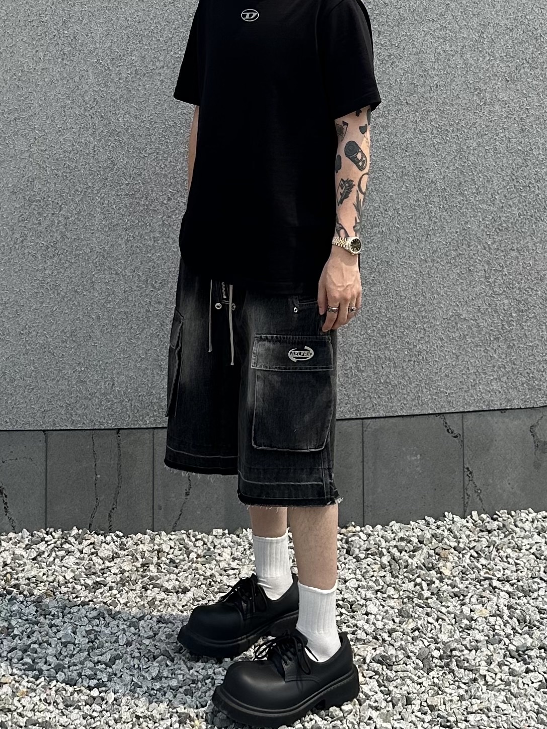 Balenciaga Steroid Derby Black 착용 스타일 - 2
