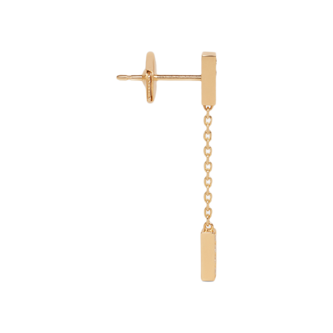 셀린느 라인 더블 이어링 옐로우 골드 앤 다이아몬드 옐로우 골드 화이트(Celine Line Double Earring in Yellow Gold and Diamonds Yellow Gold White) - 3