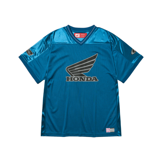 HFM1SS170SGN Honda Original Wing Logo Mesh T-Shirt Blue Green