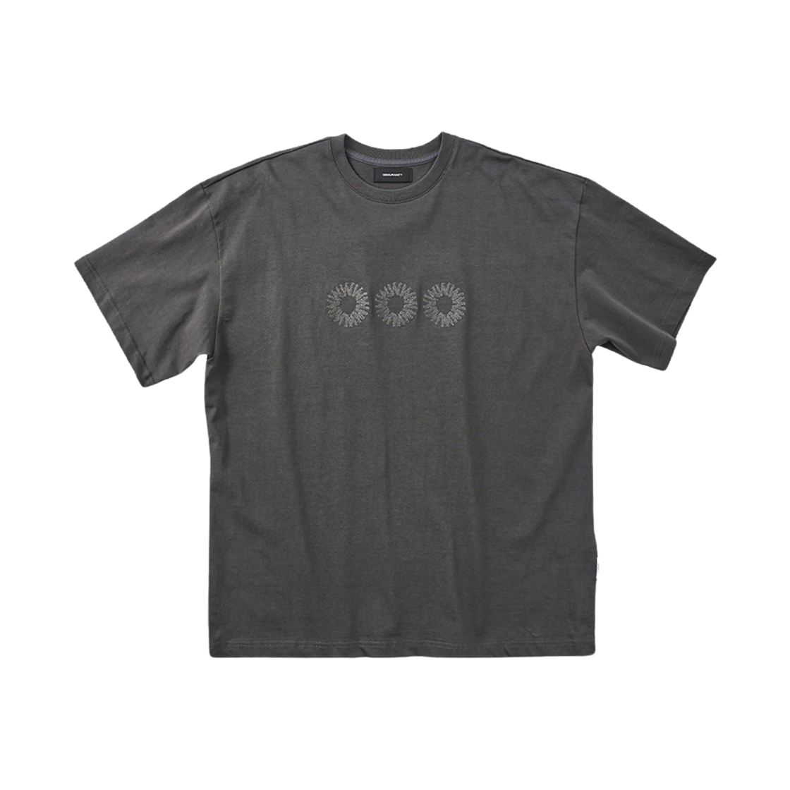 999휴머니티 EVD 로고 하프 티셔츠 차콜(999Humanity EVD Logo Half T-Shirt Charcoal)
