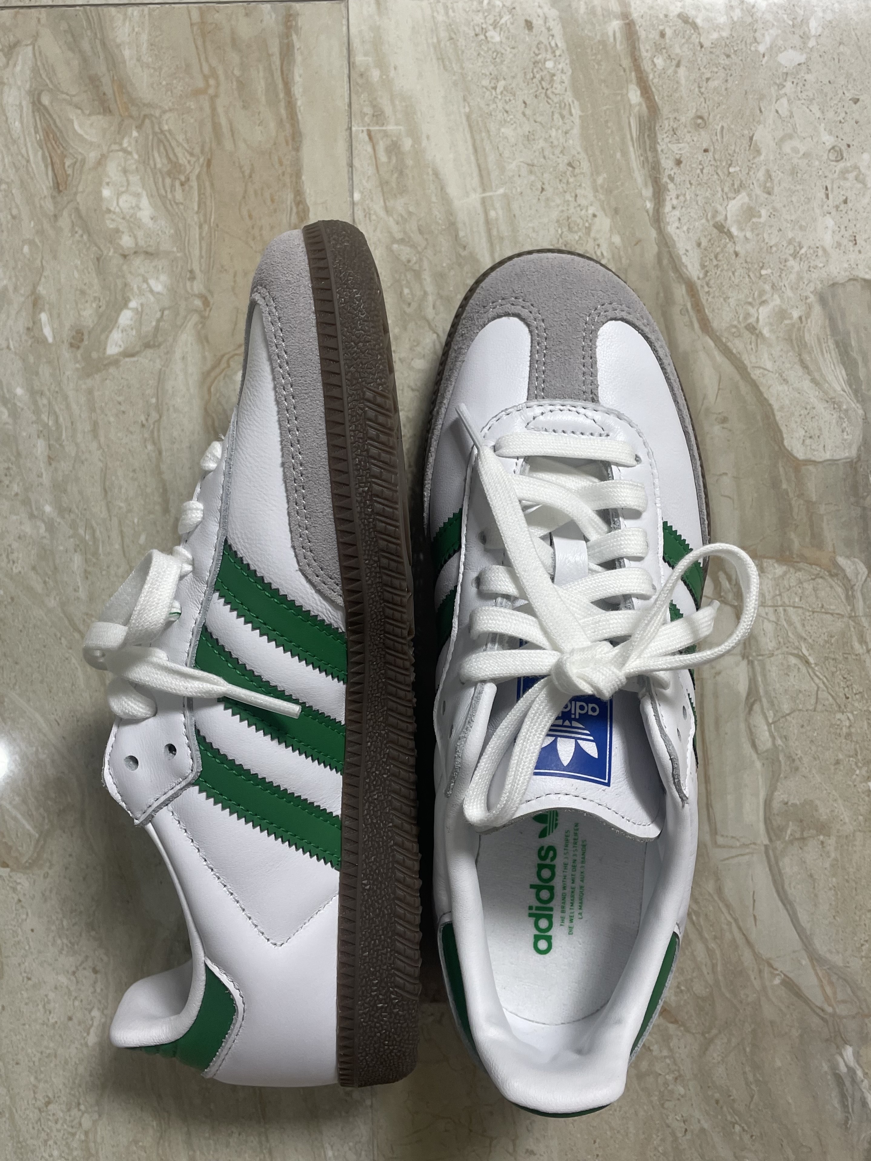 Adidas Samba OG White Green 착용 스타일