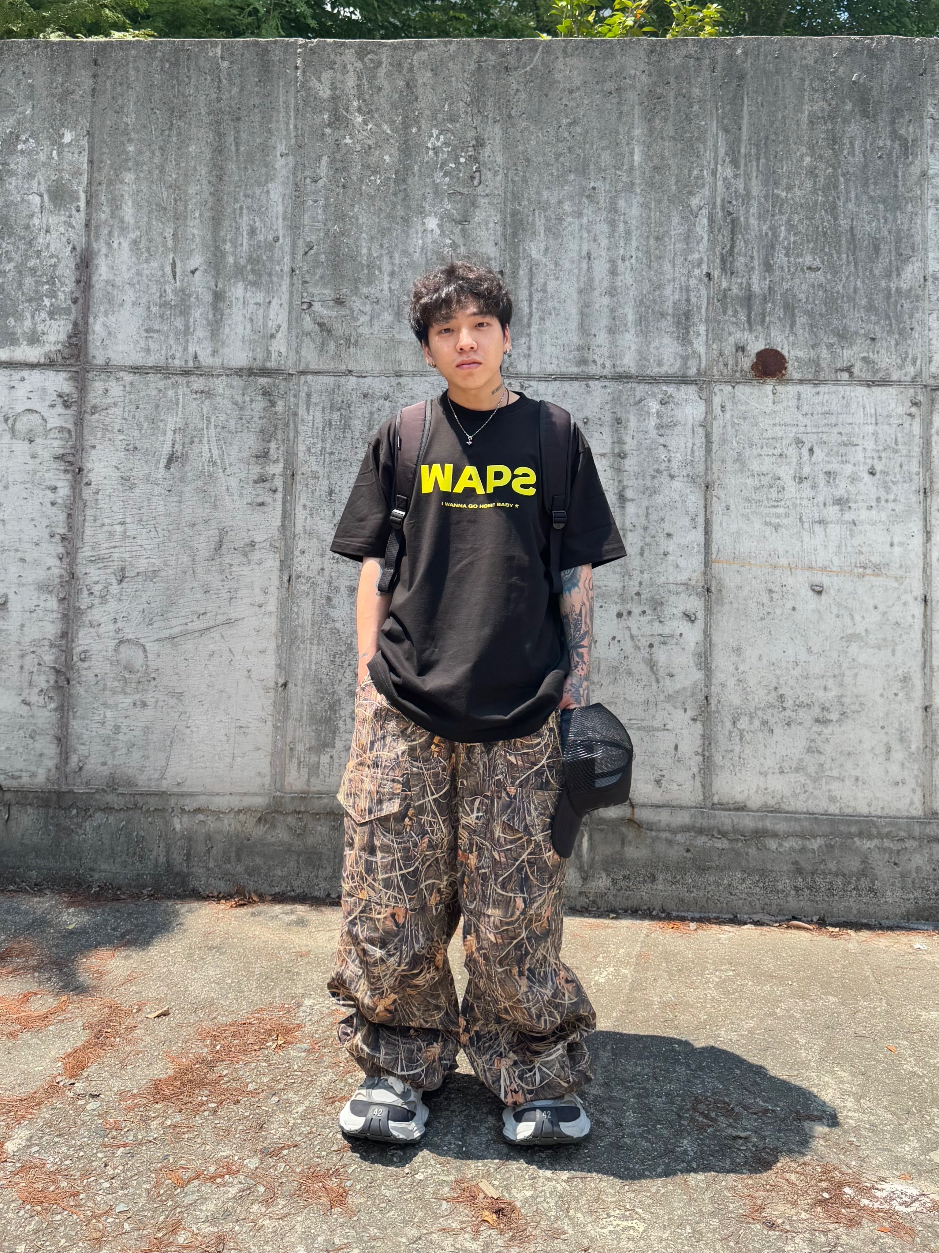 Converse x Drkshdw Oversized Backpack Black, Wapworks Utility 3T Lite Cargo Realtree 착용 스타일 - 2