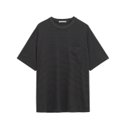 Polyteru Human Index Human Striped Pocket 1/2 T-Shirt Charcoal