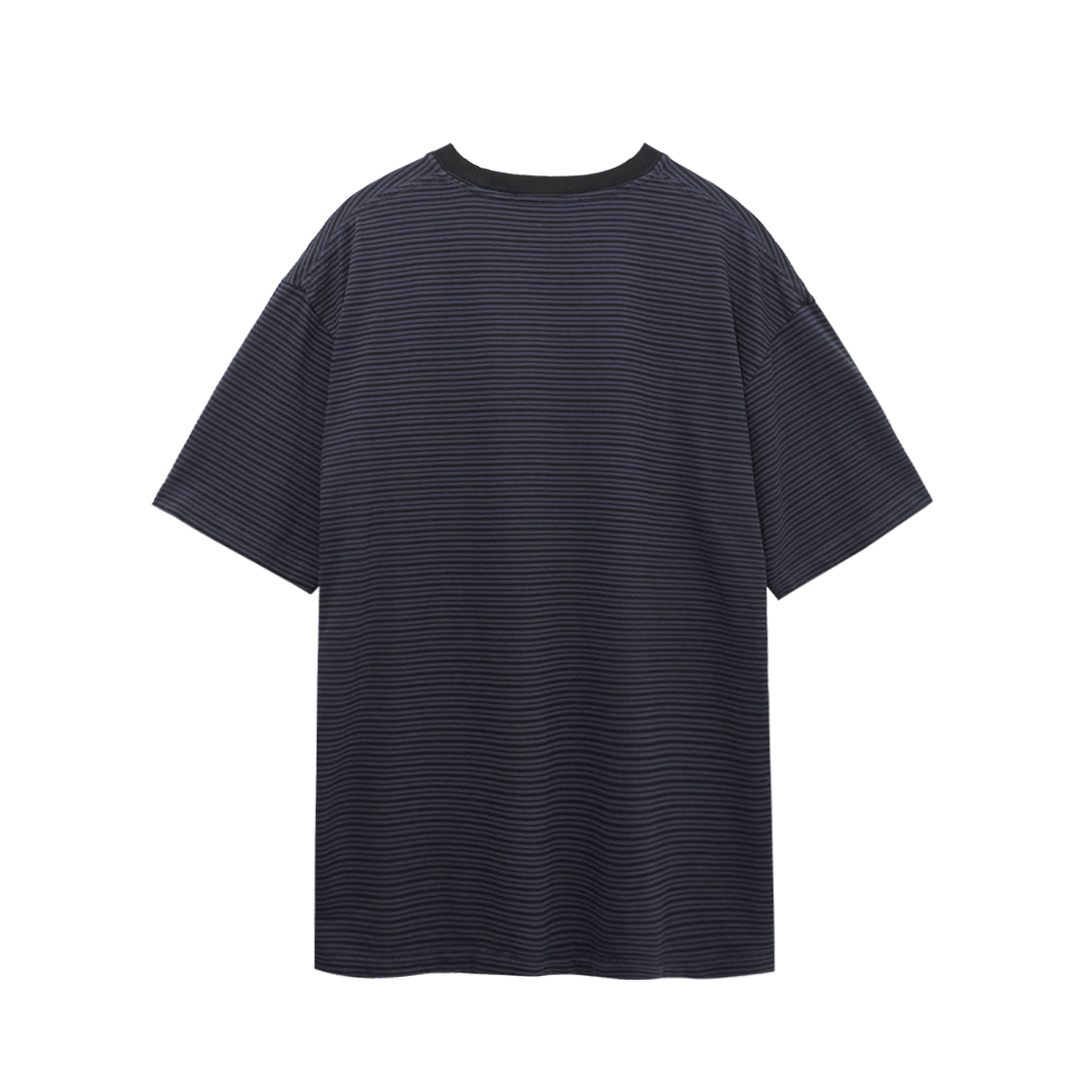 HM5ETS1801H0 Polyteru Human Index Human Striped Pocket 1/2 T-Shirt Blue - #2