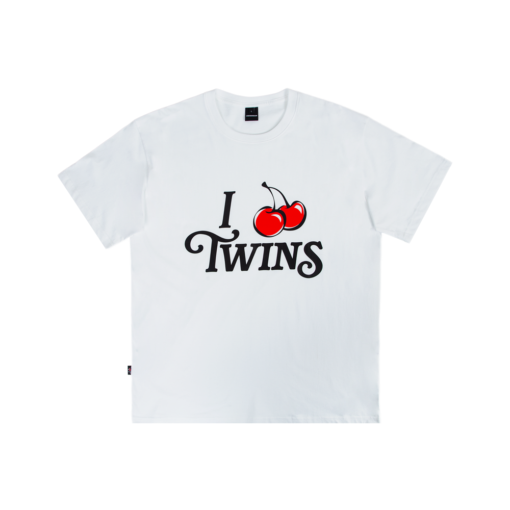 LG트윈스X키르시 I♥TWINS 우먼스 반팔티셔츠 화이트