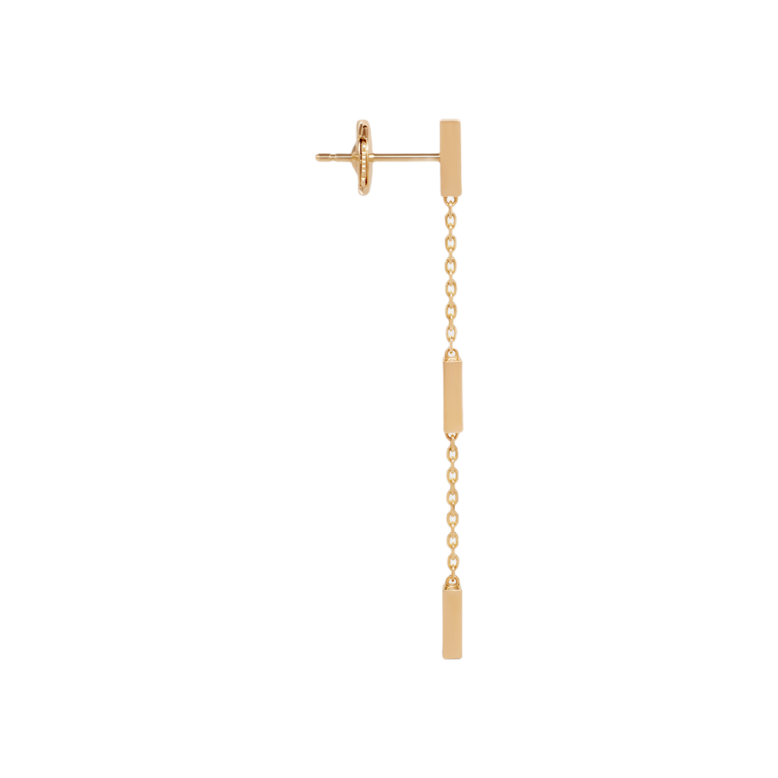 셀린느 라인 트리플 이어링 옐로우 골드 앤 다이아몬드 옐로우 골드 화이트(Celine Line Triple Earring in Yellow Gold and Diamonds Yellow Gold White) - 3