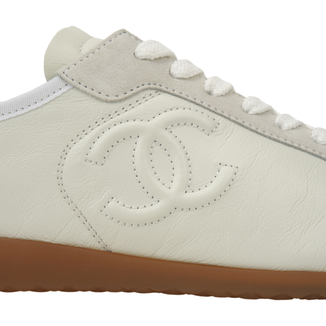 (W) 샤넬 스니커즈 카프스킨 벨벳 카프스킨 & 화이트((W) Chanel Sneakers Calfskin Velvet Calfskin & White) - 7